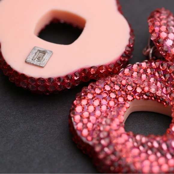 Dannijo Delphina Embellished Coil Drop Earrings - Picture 8 of 8